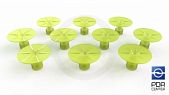 Adhesive fungi Wurth, light green, round (set of 10 PCs)