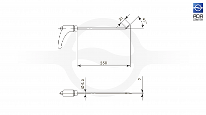 Hook with swivel handle 1040512 (Ø4,5 mm, 250 mm)