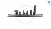Set of screw-tips for hooks with a holder (6 pcs.)