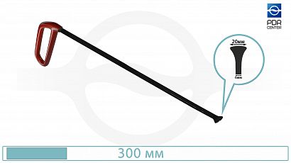 Whale tail narrow "Flex Black" 1370611 (300 mm)