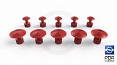 Adhesive fungi Wurth, red (set of 10 PCs Ø 16 mm and Ø 27 mm)