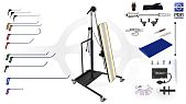 A small set with big LED lamp (12 hooks, 4 heads, 10 accessories, adhesive system, a large lamp)