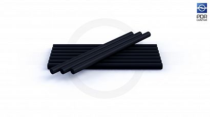 Adhesive rods, black, 10 PCs