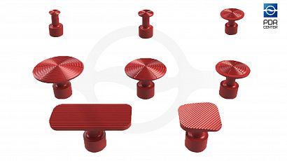 A set of adhesive fungi NUSSLE PROFI, red, 8 PCs