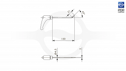Hook with swivel handle 1040312 (Ø4,5 mm, 150 mm)