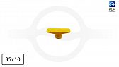 Glue fungus NUSSLE GROS TINY 35х10 mm, yellow