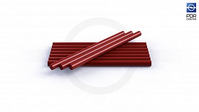 Adhesive rods, 10 pieces, red, extra strong for hot weather