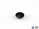 The solid stub of black plastic (Ø 5 mm, with a hat)