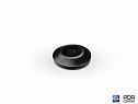 The solid stub of black plastic (Ø 9 mm, with a hat)