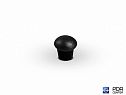The solid stub of black plastic (Ø 9 mm, without cap)