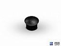 The solid stub of black plastic (Ø 12 mm, without cap)