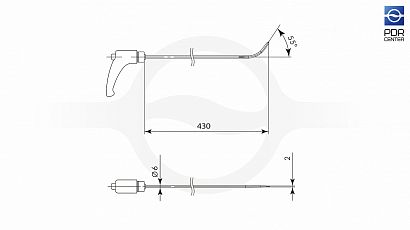 Hook with swivel handle 1060812 (Ø6 mm, 430 mm)