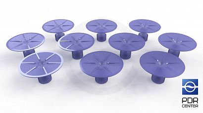 Adhesive fungi Wurth, purple, round (set of 10 PCs)